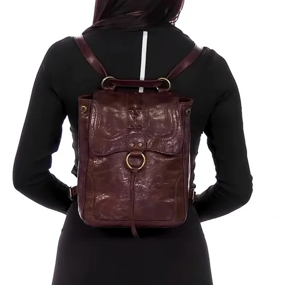 New Frye Corrine Leather Backpack